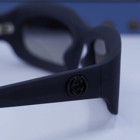 Gucci GG1786S 001 Rectangle Sunglasses - Dark Grey Opal/Grey - Picture 9 of 11